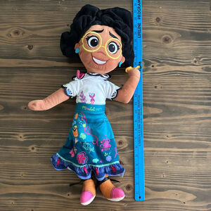 Girls Disney Encanto Mirabel Plush Doll 18” Teal White Black Embroidered Toy